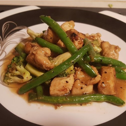 Honey Lemon Chicken and Green Beans