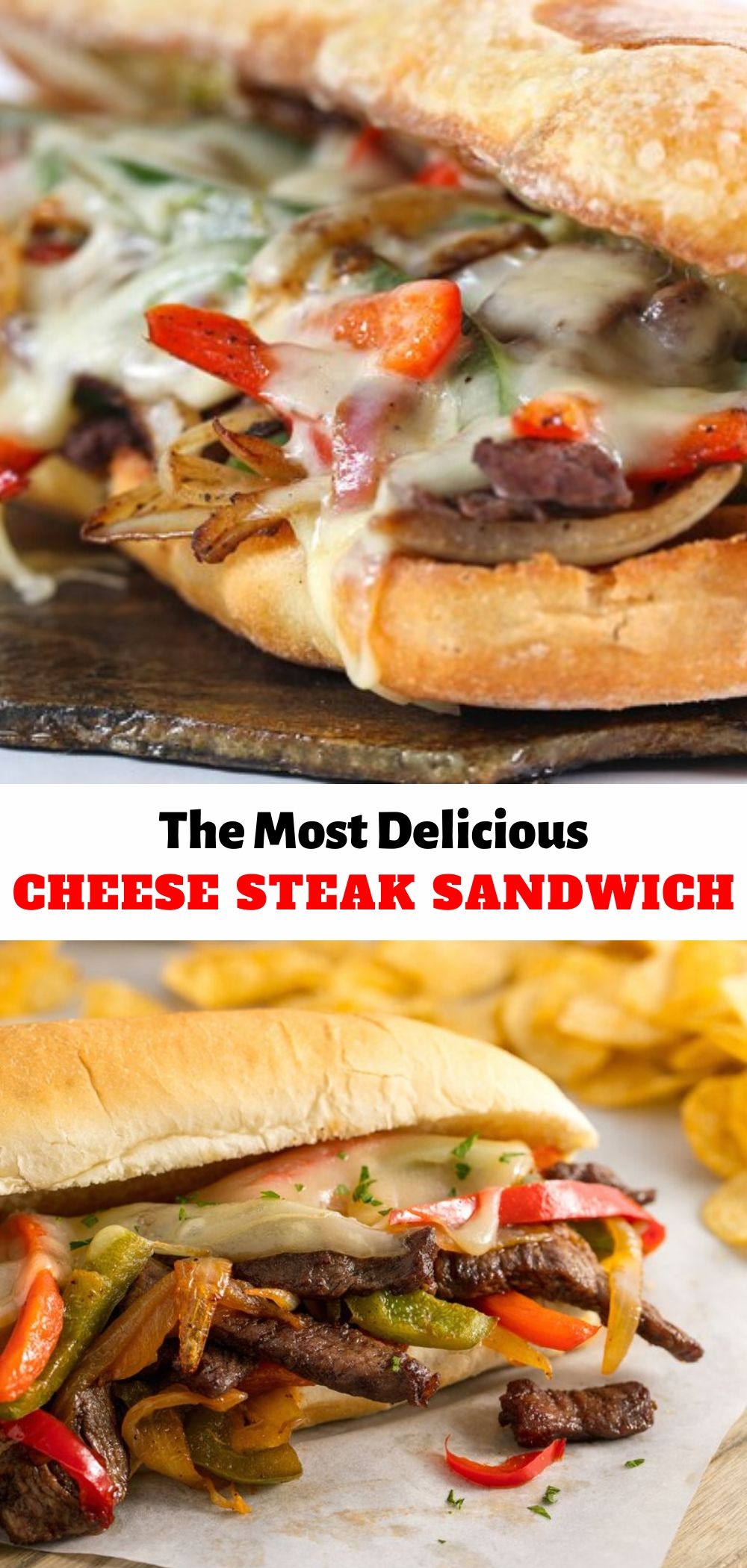 The Most Delicious Cheese Steak Sandwich