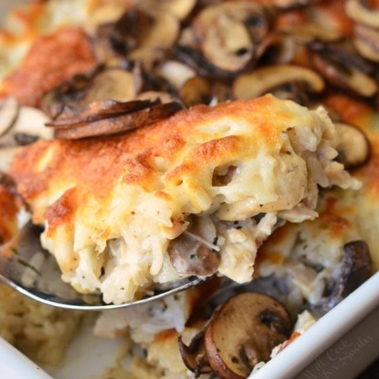 Creamy Chicken Mushroom Rice Casserole