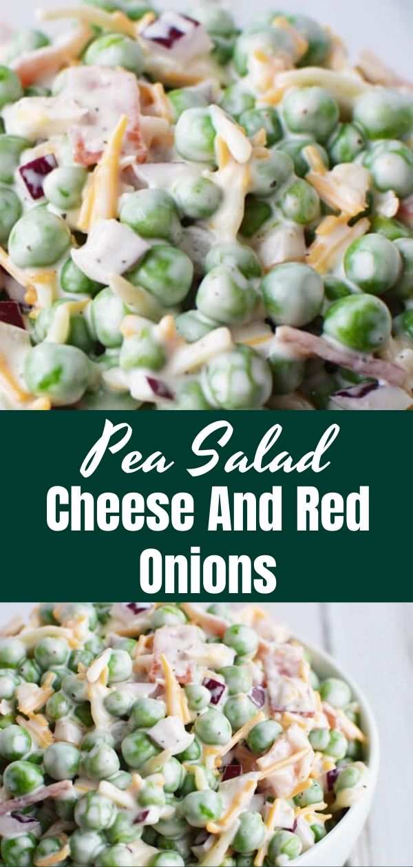 Pea Salad with Cheese And Red Onions