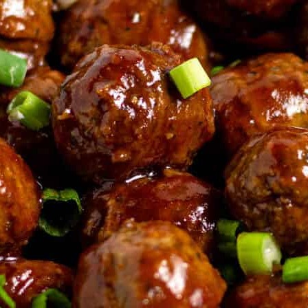 Slow cooker whiskey meatballs