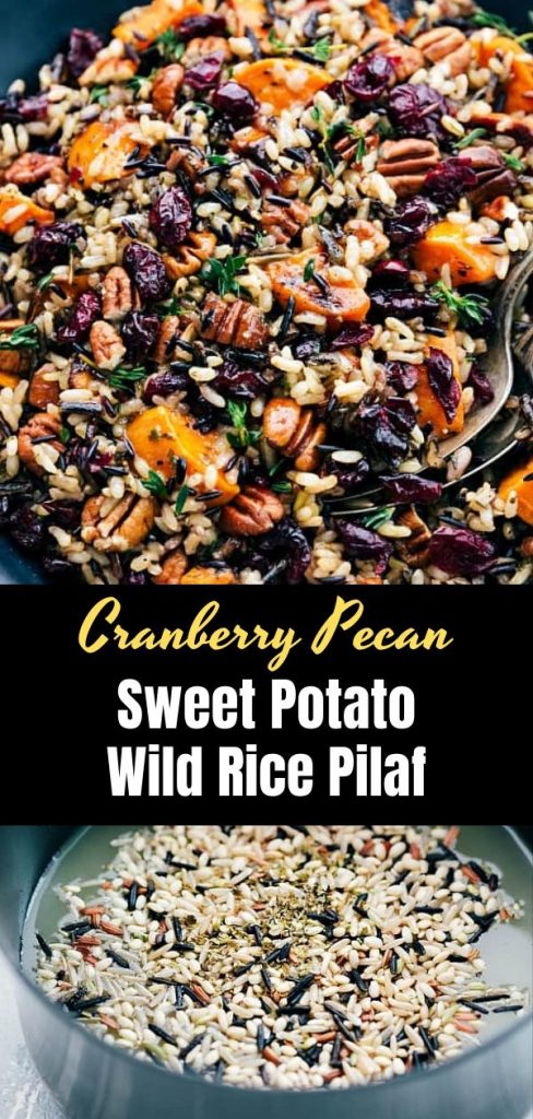 Cranberry Pecan Sweet Potato Wild Rice Pilaf