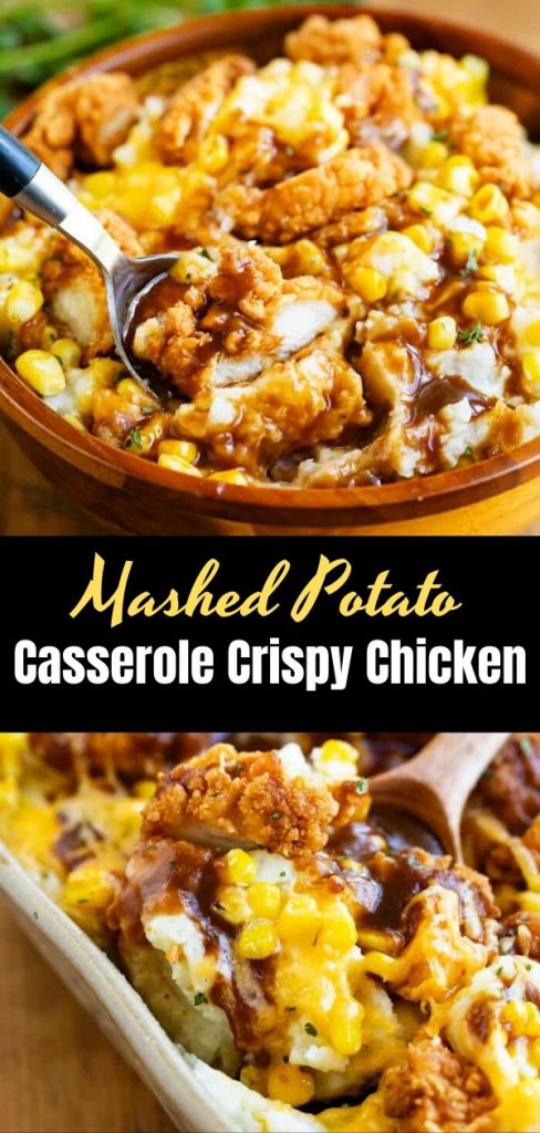 Mashed Potato Casserole with Crispy Chicken (2)