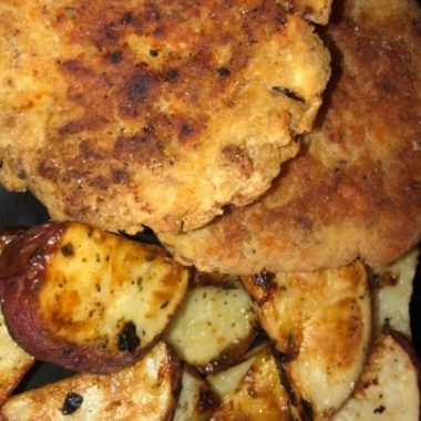 Salmon patties and ranch roasted potatoes