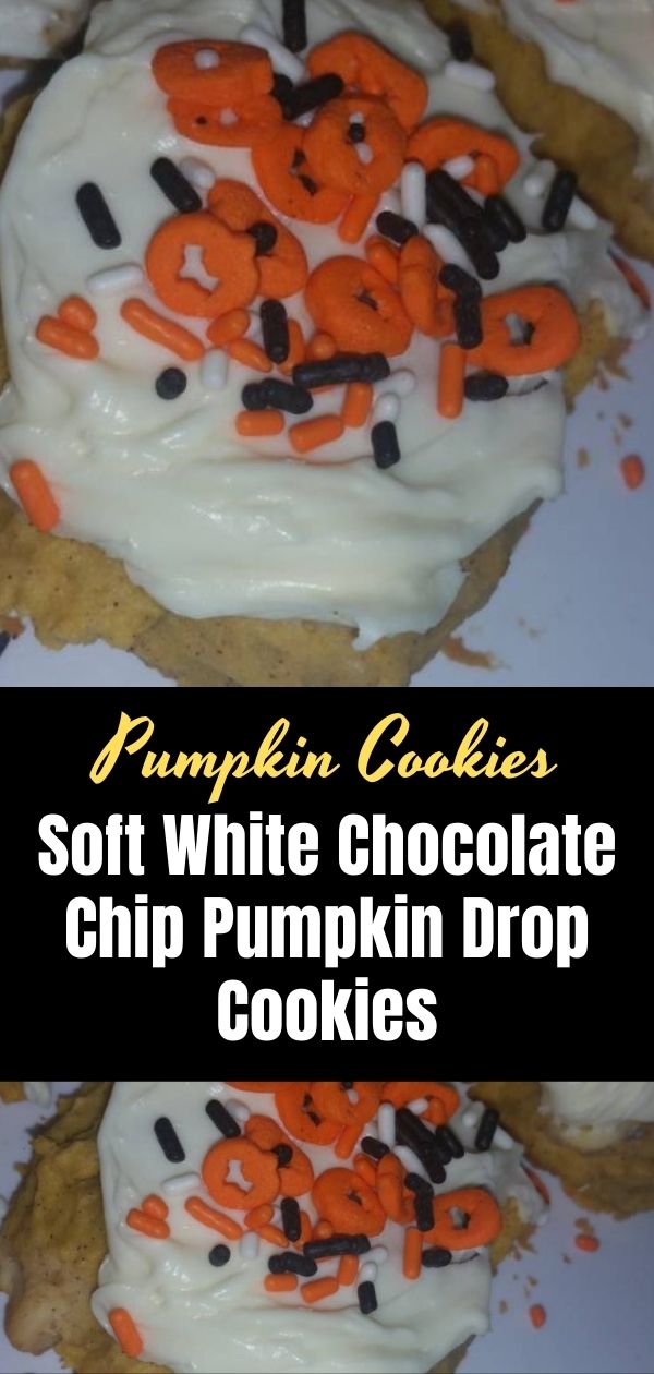 Soft White Chocolate Chip Pumpkin Drop Cookies (1)