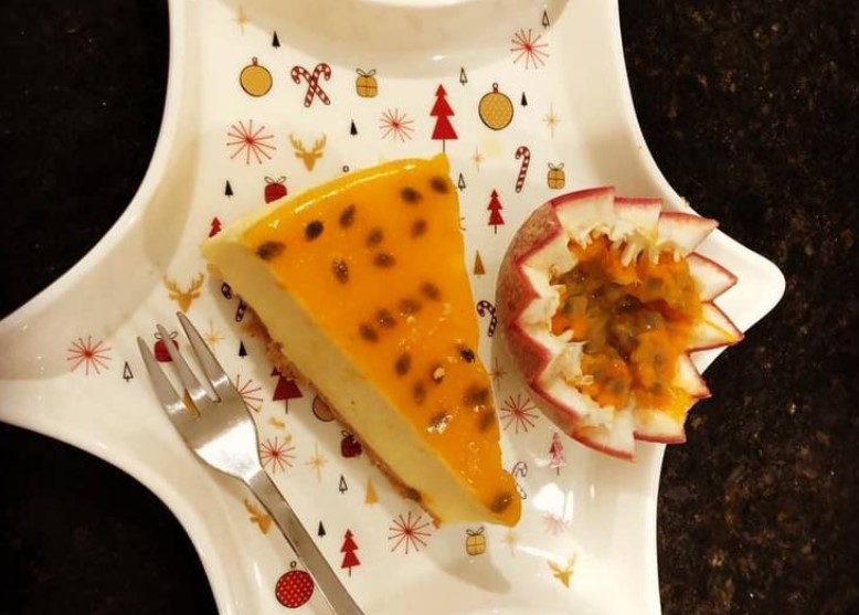 Yummy Passion fruit cheesecake