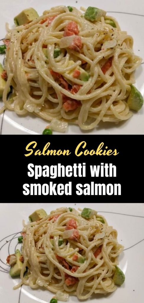 Recipe: Perfect Spaghetti with smoked salmon, sweet peas and avocado