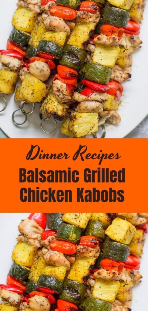 The Best Ever Balsamic Grilled Chicken Kabobs
