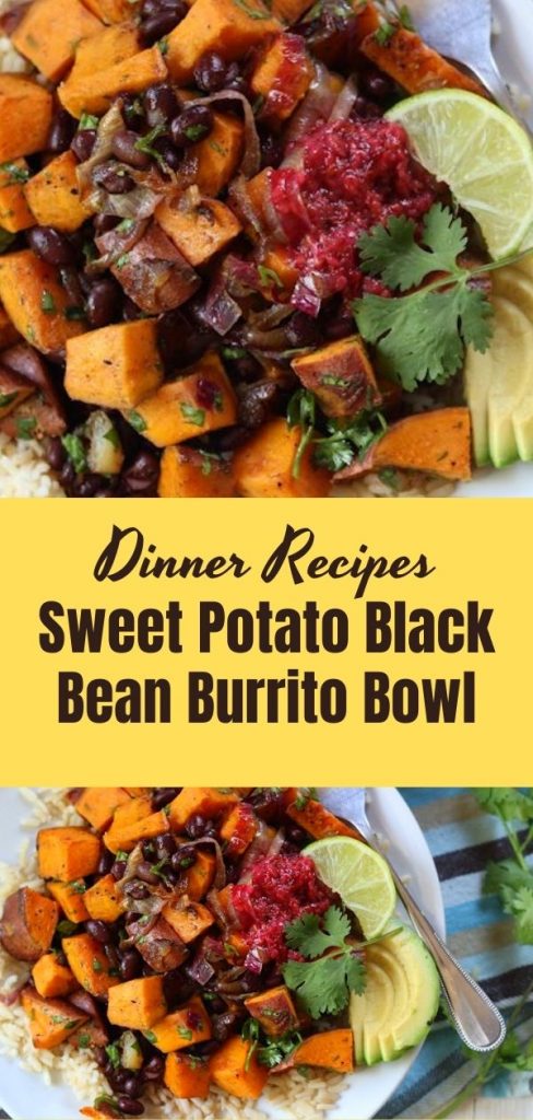 Sweet Potato Black Bean Burrito Bowl (Vegan)