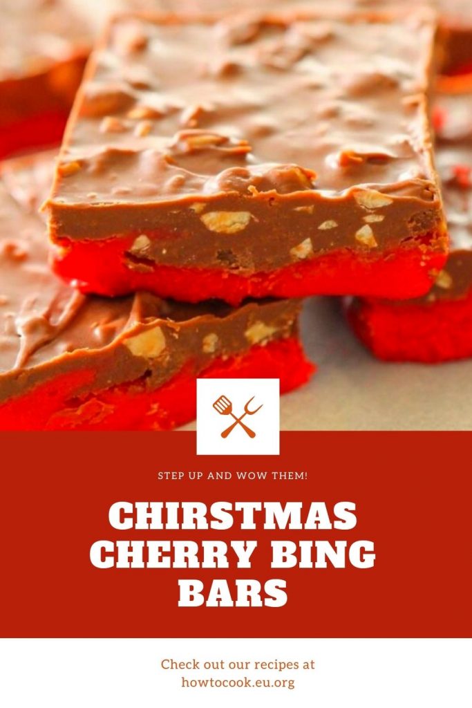 Chirstmas Cherry Bing Bars #barsrecipe