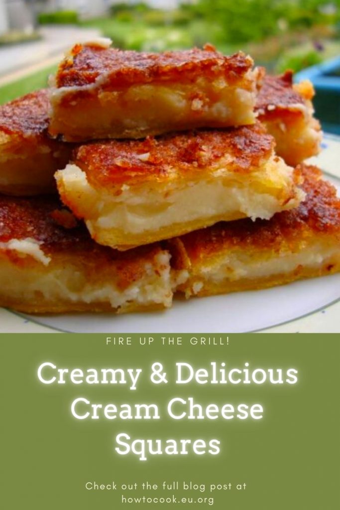Creamy and Delicious Cream Cheese Squares #cheesesquares