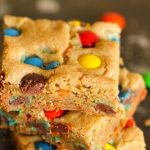 Easy Thick and Chewy M & M Blondies Recipe