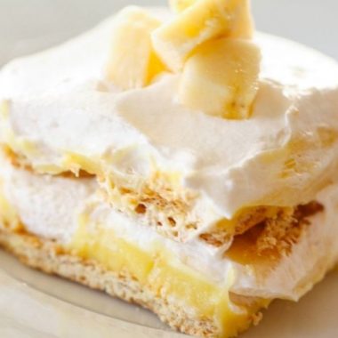 Easy No Bake Banana Cream Pie Cake Recipe