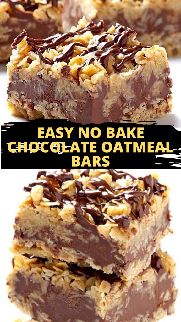 Easy No Bake Chocolate Oatmeal Bars Recipe1